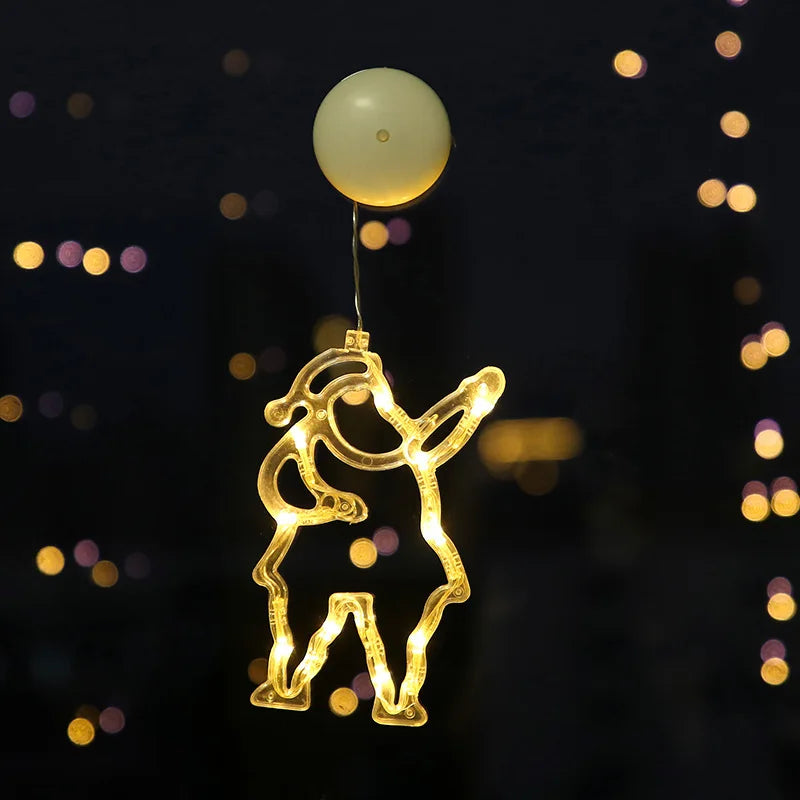 Lampka LED w kształcie dzwonka i bałwana na baterie do dekoracji