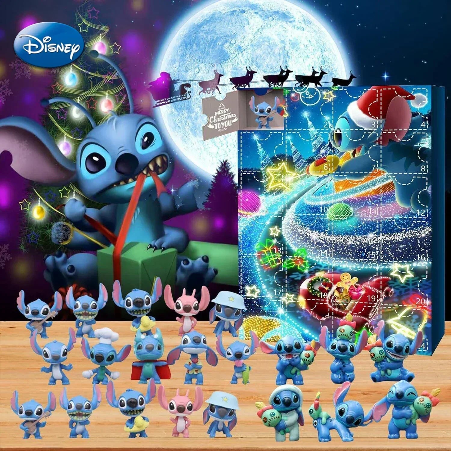 Kalendarz adwentowy Lilo i Stitch z figurkami
