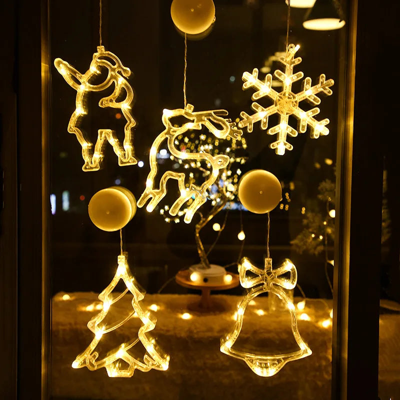 Lampka LED w kształcie dzwonka i bałwana na baterie do dekoracji