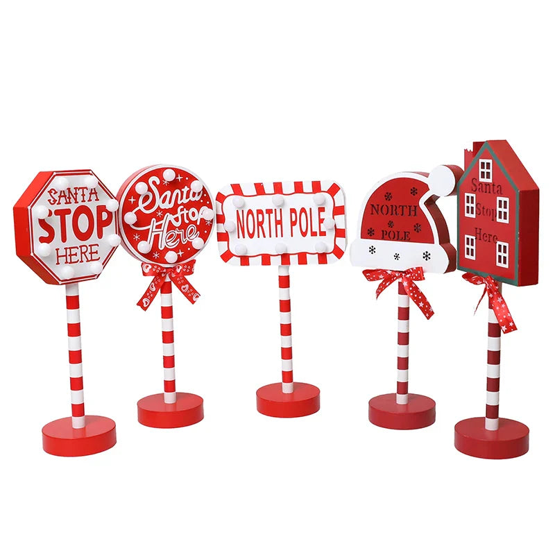 Lampka LED Santa Stop Here - dekoracja stołowa