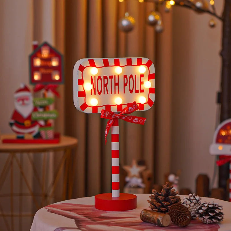 Lampka LED Santa Stop Here - dekoracja stołowa